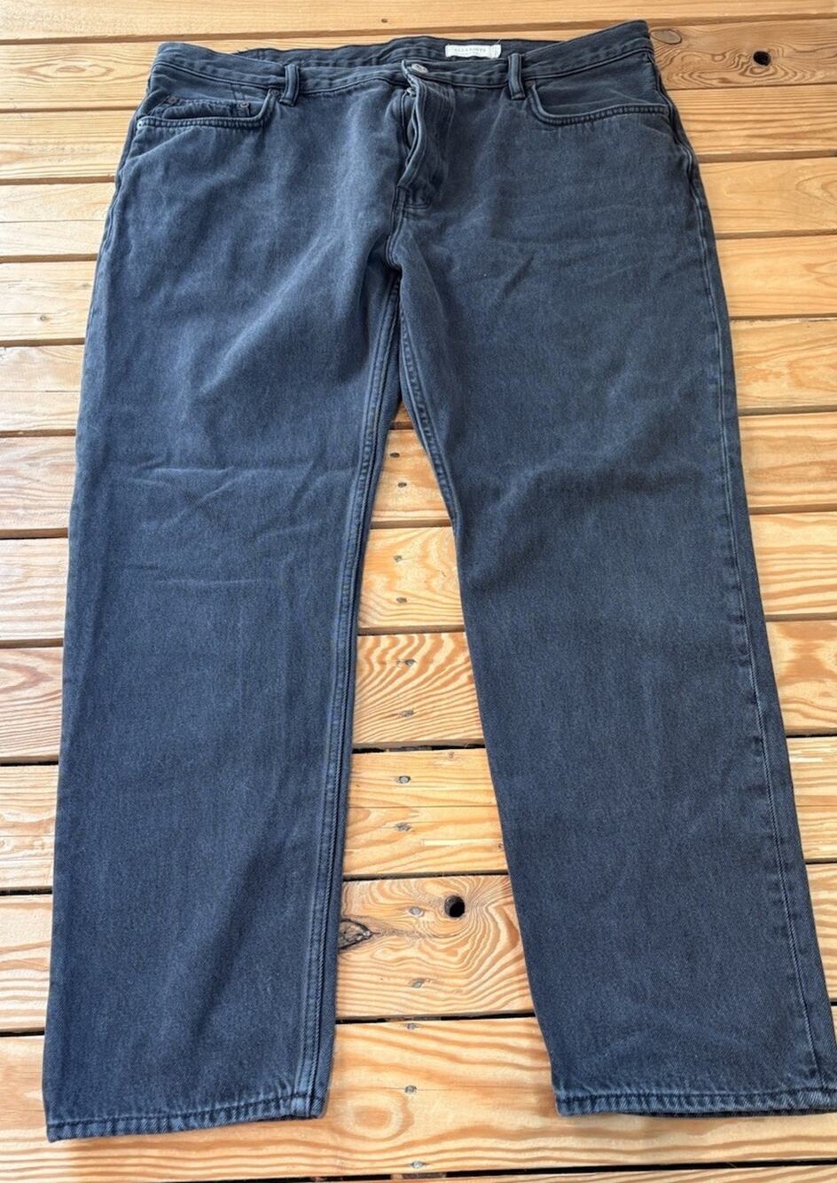 All Saints Men’s Jack Straight Leg Jeans Size 38 Black M3